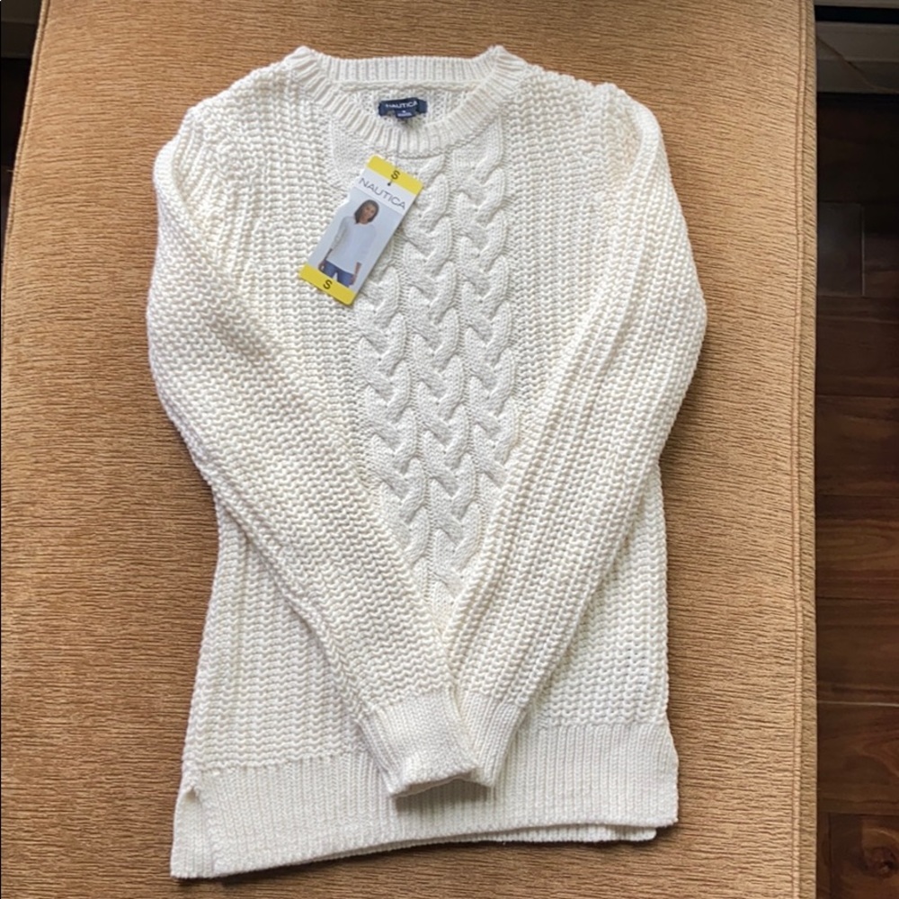 COPY - NWT: Women’s Small Nautica cream sweater